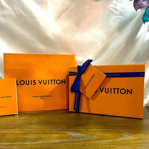 Louis Vuitton Other Louis Vuitton Box And Bag Gift Set Slide Out Box W Blue Ribbon And Box